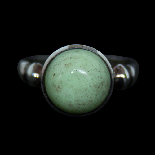 Lemon Chrysoprase Silver Ring