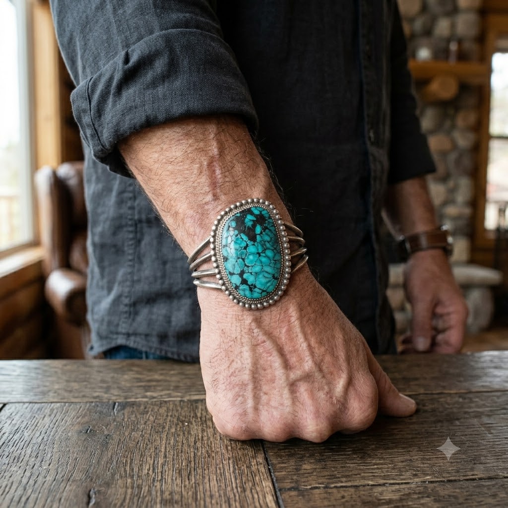 Large Gary Boyd Navajo Turquoise Bracelet