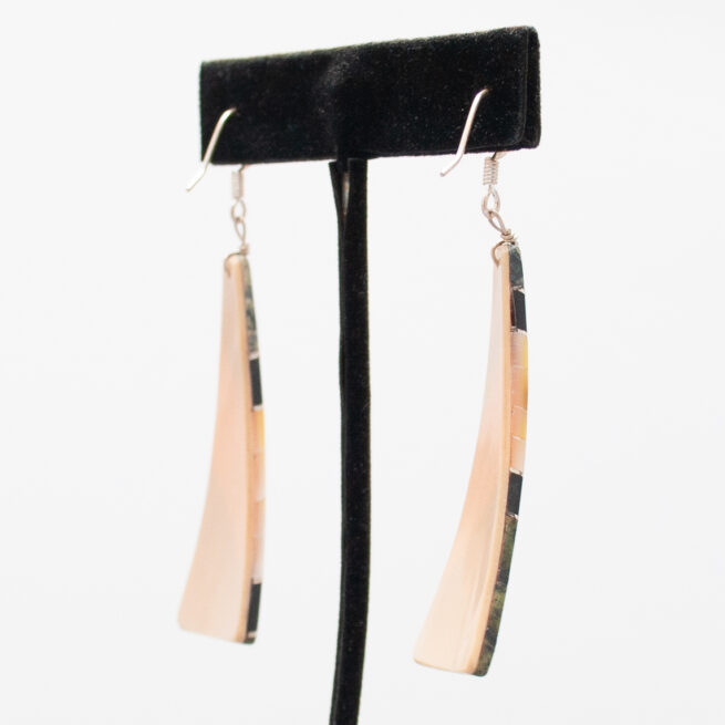 Green Black White Earrings - Image 4