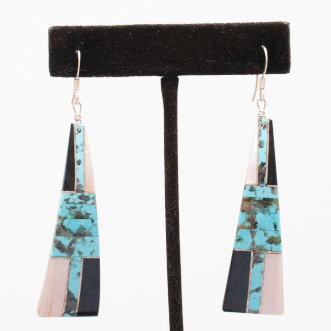 Blue Black White Earrings