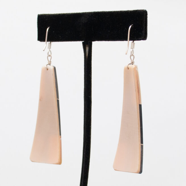 Boucles d'Oreilles Jais Nacre – Image 4