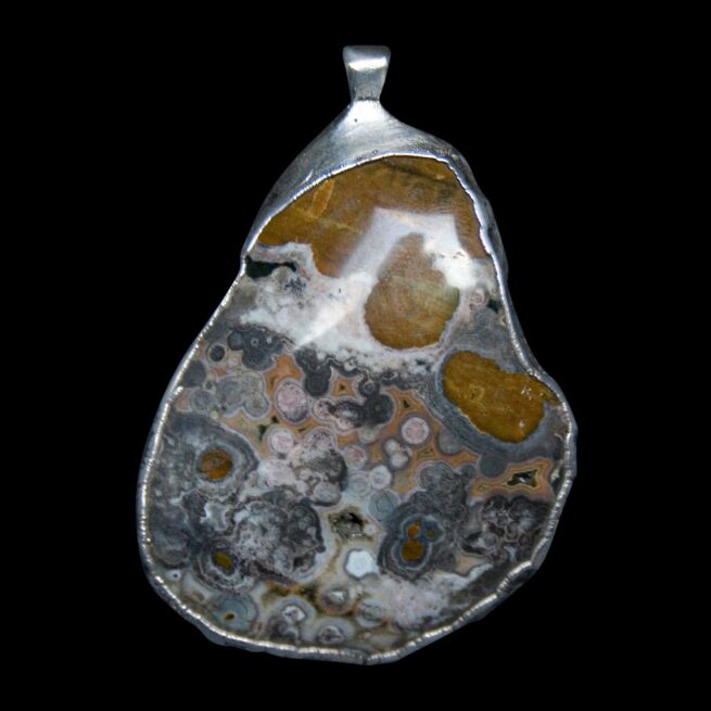 Sterling Silver Orbicular Jasper Pendant