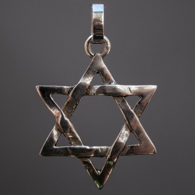Sterling Silver Star of David Hexagram Pendant