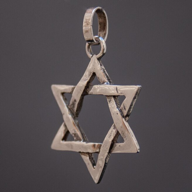 Sterling Silver Star of David Hexagram Pendant - Image 2