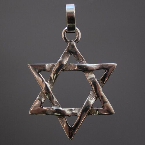 Sterling Silver Star of David Hexagram Pendant