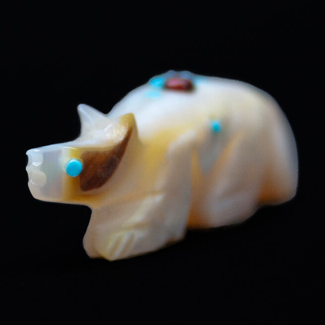 Sculpture Zuni Loup Nacre – Image 3
