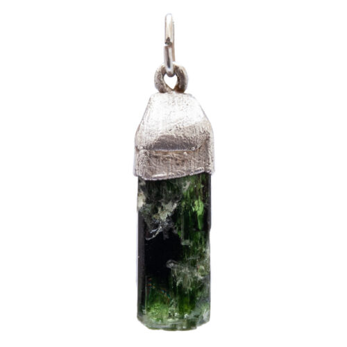 Green Diopside Silver Pendant
