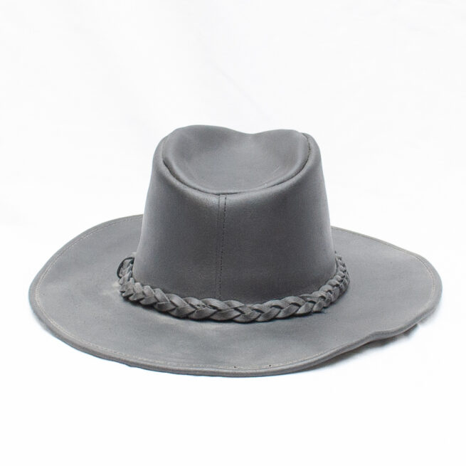 Chapeau de Cowboy Cuir Noir – Image 4
