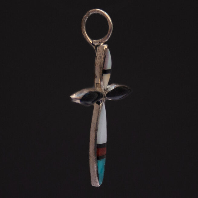 Native American Zuni Multi Stone Cross - Image 2