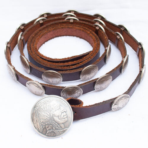 Vintage Nickel Concho Belt