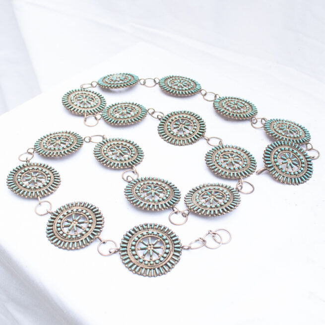 Zuni Turquoise Concho Belt - Image 3