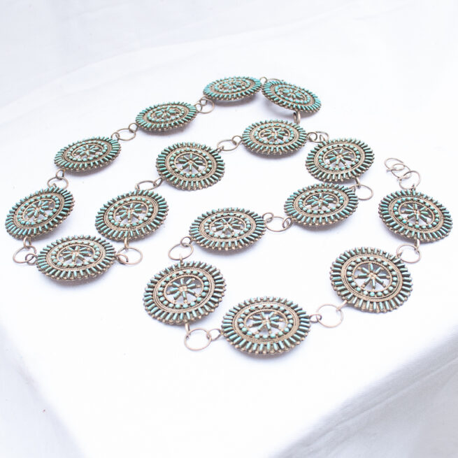Zuni Turquoise Concho Belt - Image 2