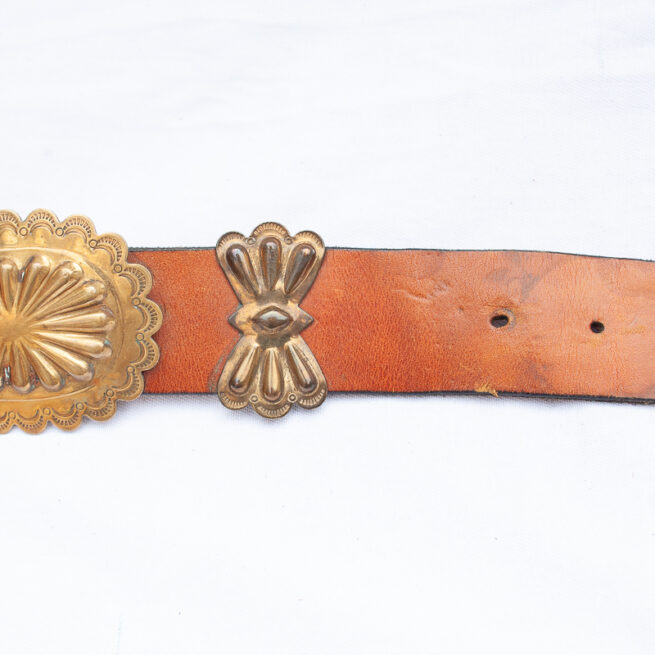 Vintage Navajo brass concho belt