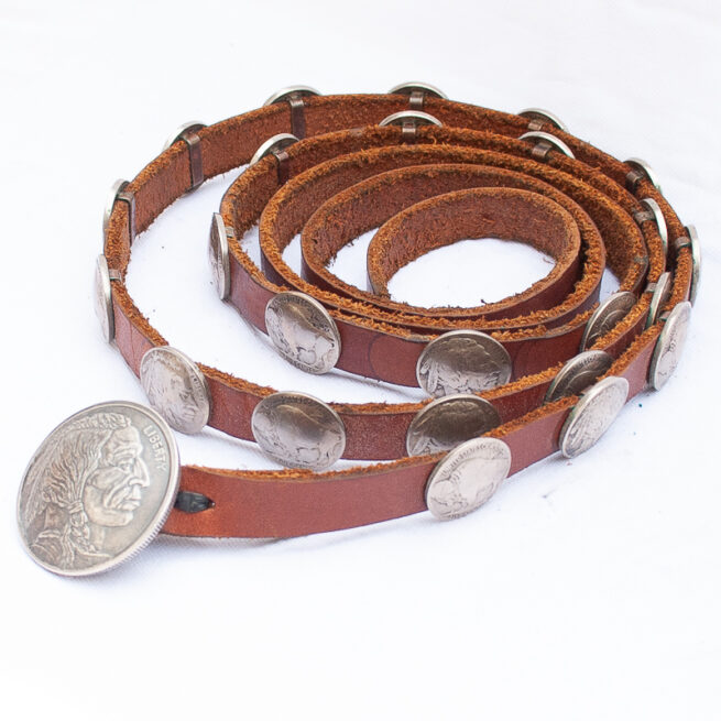 Vintage Navajo nickel concho belt