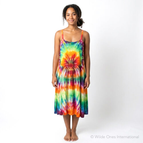 Rainbow Tie-Dye Dress L