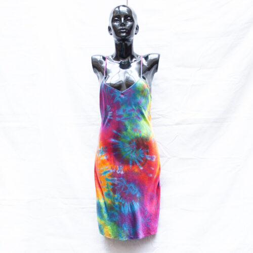 Rainbow Silk Dress M