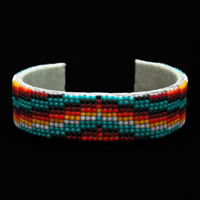 Turquoise Orange Beaded Bracelet