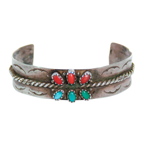 Vintage Turquoise Coral Child Bracelet