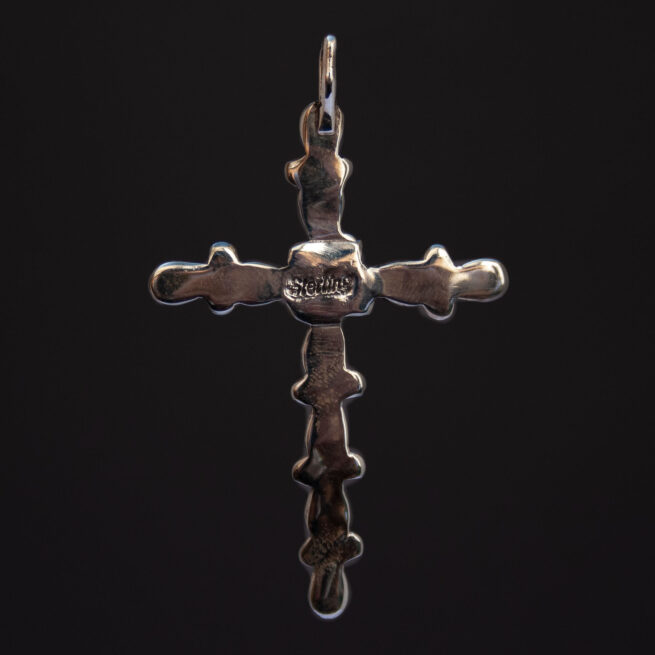 Zuni Teardrop Turquoise Cross Pendant - Image 4