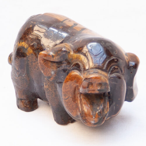 Sculpture Cochon Œil de Tigre