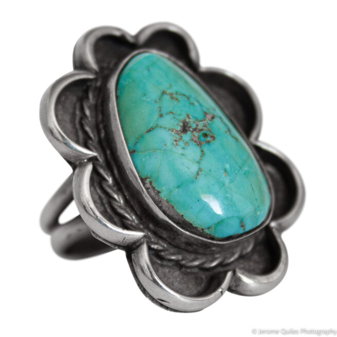 Vintage Navajo Turquoise Ring - Image 2