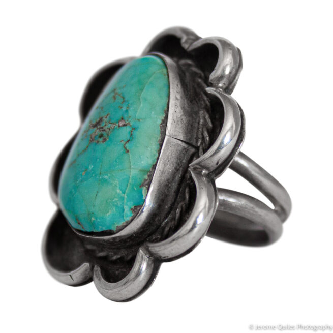 Vintage Navajo Turquoise Ring - Image 3
