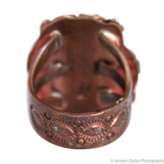 Copper Turquoise Bear Ring - Image 4