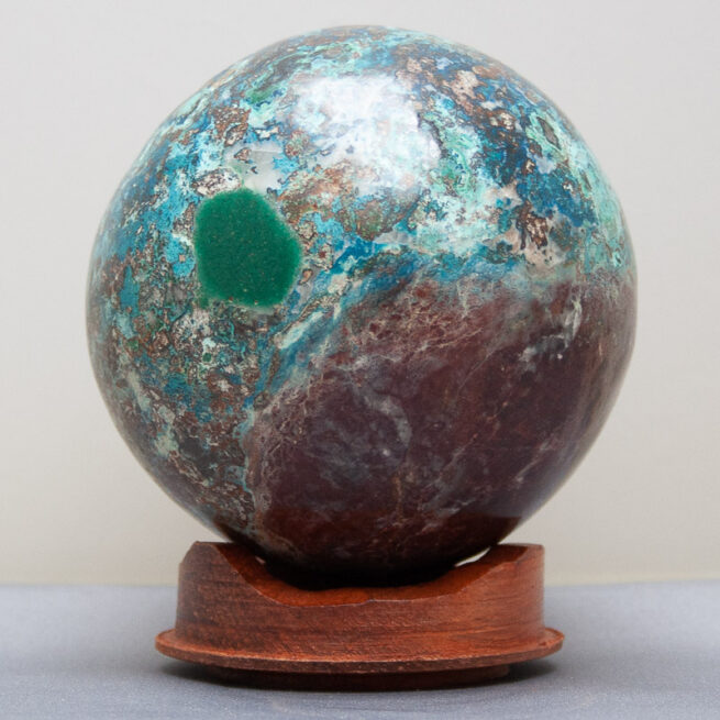 Chrysocolla Shattuckite Crystal Ball