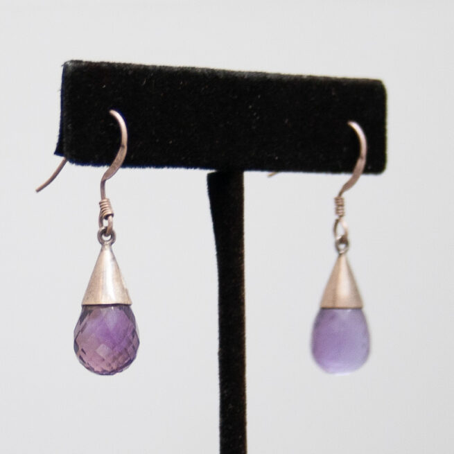 Amethyst Teardrop Earrings - Image 4
