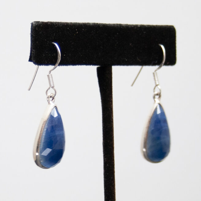 Boucles d'Oreilles Saphir Bleu – Image 2