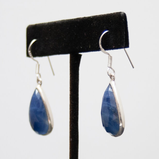 Boucles d'Oreilles Saphir Bleu