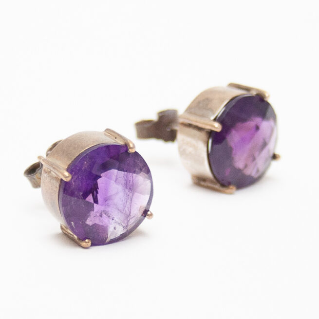 Amethyst Stud Earrings