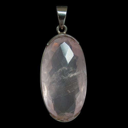 Faceted Rose Quartz Pendant