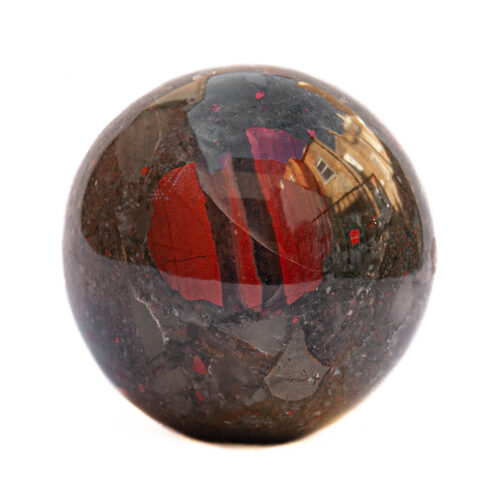 Boule de Cristal Pierre de Sang Grise Rouge