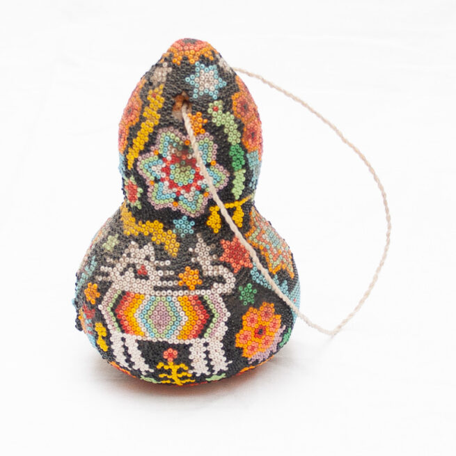 Huichol Beaded Gourd