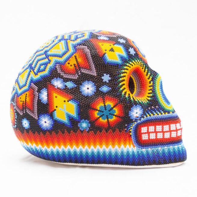 Crâne Perlage Multicolore Art Huichol