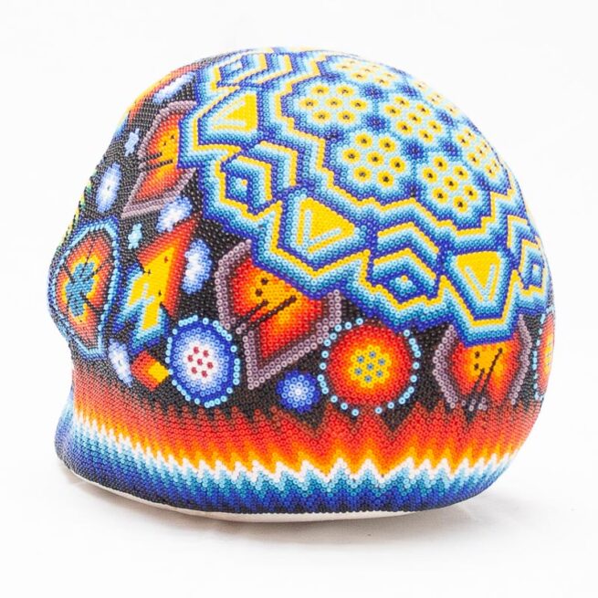 Crâne Perlage Multicolore Art Huichol – Image 5