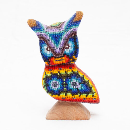 Small Huichol Beaded Owl