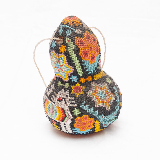 Huichol Beaded Gourd