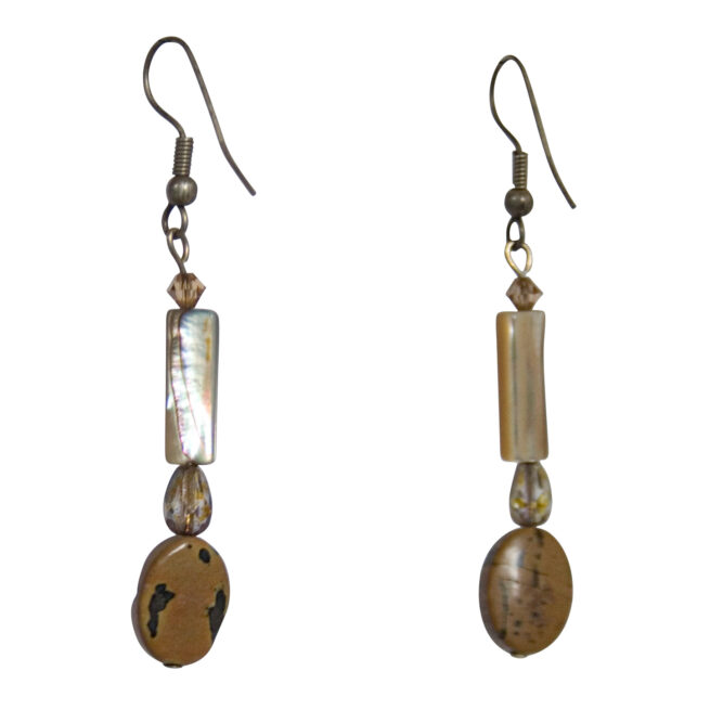 Seed Shell Drop Earrings - Image 2