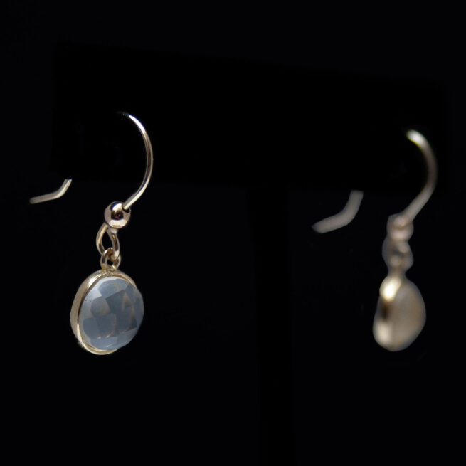 Boucles d'Oreilles Or Pierre de Lune – Image 2