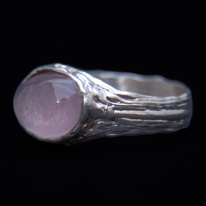 Sterling Silver Rose Quartz Ring - Image 3