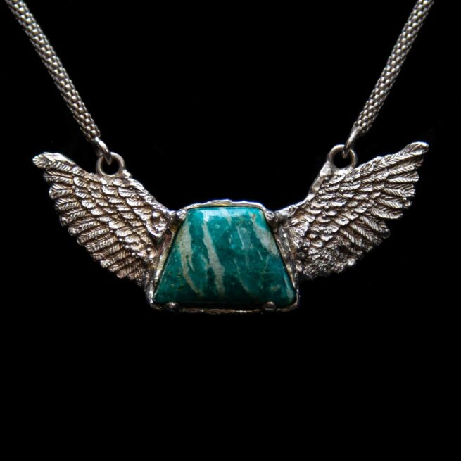 Collier Amazonite Ailes Argent