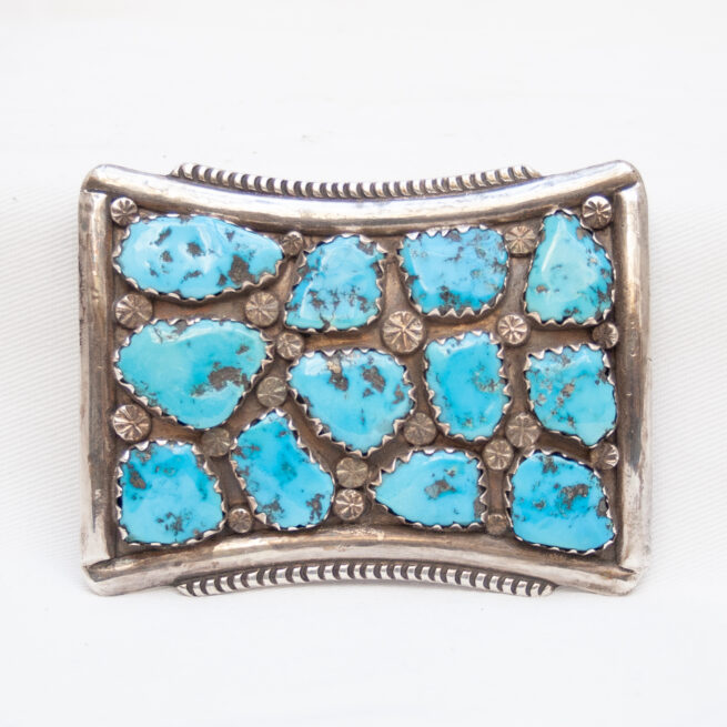Boucle de Ceinture Turquoise Amérindienne