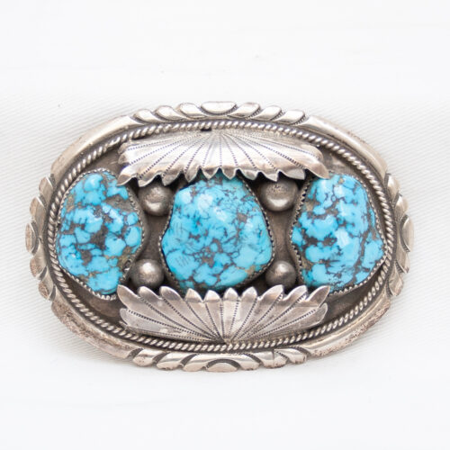 Robert Bernice Leekya Turquoise Belt Buckle