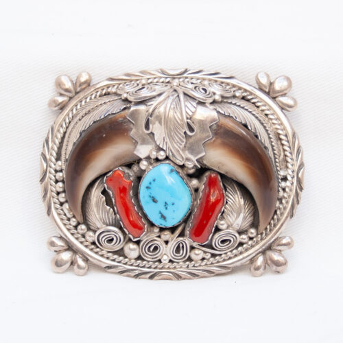 Percy Spencer Double Bear Claw Belt Buckle