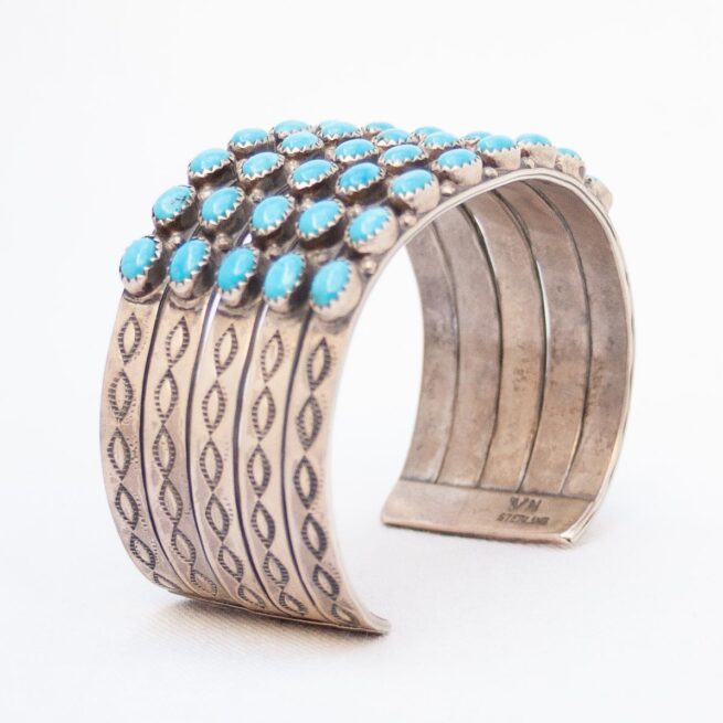 Bracelet Turquoise Argent Amérindien Navajo