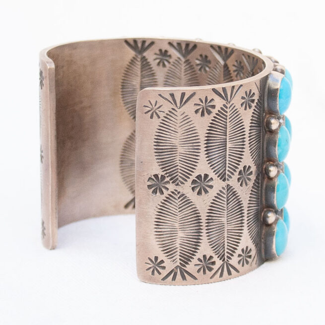 Anthony Skeets Large Turquoise Cuff Bracelet - Image 6