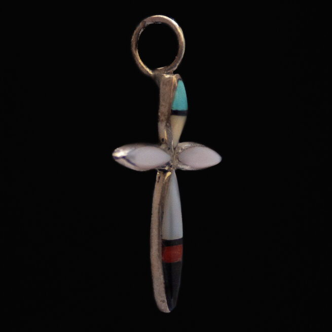 Native American Colourful Cross Pendant - Image 2