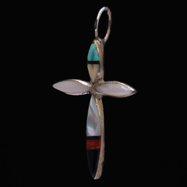 Native American Colourful Cross Pendant